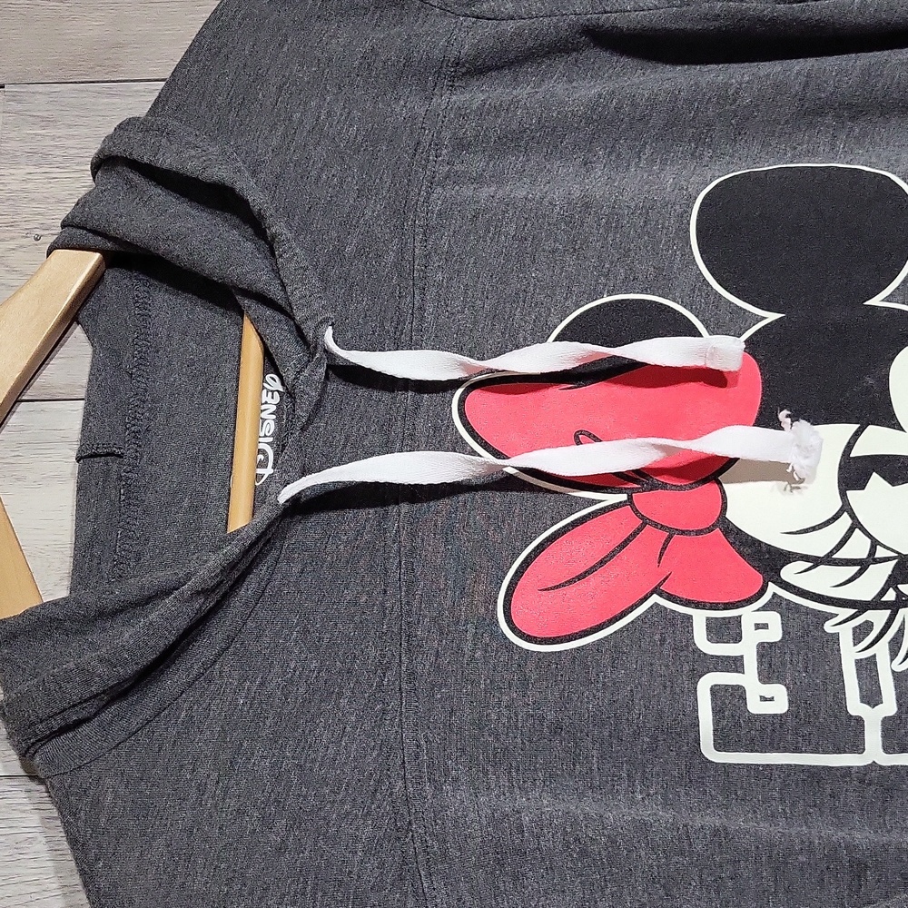 Disney Juniors XL (15/17) Minnie Mouse Top Hooded Short Sleeve Casual - Picture 3 of 8